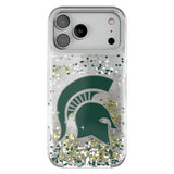 Michigan State University Spartans Confetti Glitter Phone Case for Apple iPhone