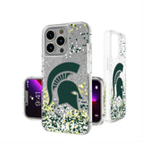 Michigan State University Spartans Confetti Glitter Phone Case for Apple iPhone