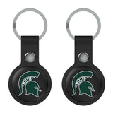 Michigan State University Spartans Insignia Black Airtag Holder 2-Pack