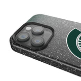 Michigan State University Spartans Linen Black Bling Phone Case for Apple iPhone