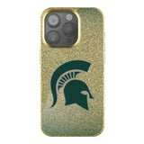 Michigan State University Spartans Linen Bling Phone Case for Apple iPhone