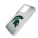 Michigan State University Spartans Linen Clear Phone Case for Apple iPhone
