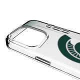 Michigan State University Spartans Linen Clear Phone Case for Apple iPhone