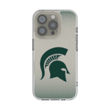 Michigan State University Spartans Linen Clear Phone Case for Apple iPhone