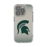 Michigan State University Spartans Linen Clear Phone Case for Apple iPhone