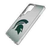 Michigan State University Spartans Linen Clear Phone Case for Samsung Galaxy