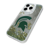 Michigan State University Spartans Linen Glitter Phone Case for Apple iPhone