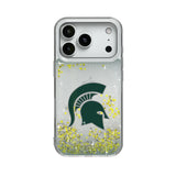 Michigan State University Spartans Linen Glitter Phone Case for Apple iPhone