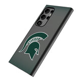 Michigan State University Spartans Linen MagSafe Compatible Phone Case for Samsung Galaxy
