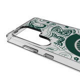 Michigan State University Spartans Paisley Clear Phone Case for Samsung Galaxy