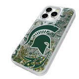 Michigan State University Spartans Paisley Glitter Phone Case for Apple iPhone
