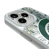 Michigan State University Spartans Paisley Glitter Phone Case for Apple iPhone
