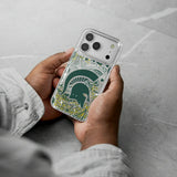 Michigan State University Spartans Paisley Glitter Phone Case for Apple iPhone