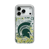 Michigan State University Spartans Paisley Glitter Phone Case for Apple iPhone