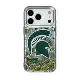 Michigan State University Spartans Paisley Glitter Phone Case for Apple iPhone