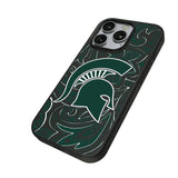 Michigan State University Spartans Paisley MagSafe Compatible Phone Case for Apple iPhone