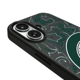 Michigan State University Spartans Paisley MagSafe Compatible Phone Case for Apple iPhone