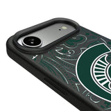 Michigan State University Spartans Paisley MagSafe Compatible Phone Case for Apple iPhone