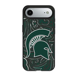 Michigan State University Spartans Paisley MagSafe Compatible Phone Case for Apple iPhone