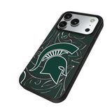 Michigan State University Spartans Paisley MagSafe Compatible Phone Case for Apple iPhone