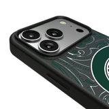 Michigan State University Spartans Paisley MagSafe Compatible Phone Case for Apple iPhone