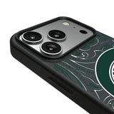 Michigan State University Spartans Paisley MagSafe Compatible Phone Case for Apple iPhone