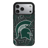 Michigan State University Spartans Paisley MagSafe Compatible Phone Case for Apple iPhone