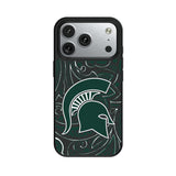 Michigan State University Spartans Paisley MagSafe Compatible Phone Case for Apple iPhone