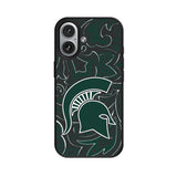 Michigan State University Spartans Paisley MagSafe Compatible Phone Case for Apple iPhone
