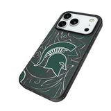 Michigan State University Spartans Paisley MagSafe Compatible Phone Case for Apple iPhone