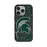 Michigan State University Spartans Paisley MagSafe Compatible Phone Case for Apple iPhone