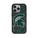 Michigan State University Spartans Paisley MagSafe Compatible Phone Case for Apple iPhone