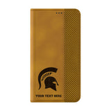 Michigan State University Spartans Personalized Burn Folio Phone Case for Samsung Galaxy