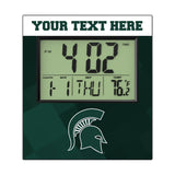 Michigan State University Spartans Personalized Color Block Wall Clock