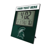 Michigan State University Spartans Personalized Color Block Wall Clock