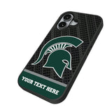 Michigan State University Spartans Personalized EndZone Plus Bump Phone Case for Apple iPhone