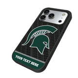 Michigan State University Spartans Personalized EndZone Plus Bump Phone Case for Apple iPhone