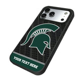 Michigan State University Spartans Personalized EndZone Plus Bump Phone Case for Apple iPhone
