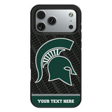 Michigan State University Spartans Personalized EndZone Plus Bump Phone Case for Apple iPhone