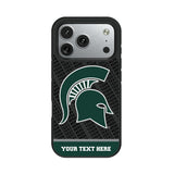 Michigan State University Spartans Personalized EndZone Plus Bump Phone Case for Apple iPhone