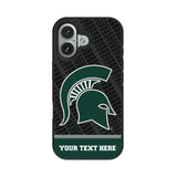 Michigan State University Spartans Personalized EndZone Plus Bump Phone Case for Apple iPhone
