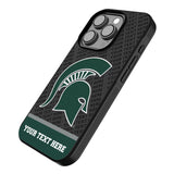 Michigan State University Spartans Personalized EndZone Plus Bump Phone Case for Apple iPhone