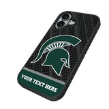 Michigan State University Spartans Personalized EndZone Plus Bump Phone Case for Apple iPhone