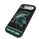 Michigan State University Spartans Personalized EndZone Plus Bump Phone Case for Apple iPhone