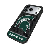 Michigan State University Spartans Personalized EndZone Plus Bump Phone Case for Apple iPhone