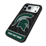 Michigan State University Spartans Personalized EndZone Plus Bump Phone Case for Apple iPhone