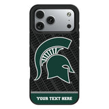 Michigan State University Spartans Personalized EndZone Plus Bump Phone Case for Apple iPhone