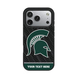 Michigan State University Spartans Personalized EndZone Plus Bump Phone Case for Apple iPhone
