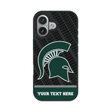 Michigan State University Spartans Personalized EndZone Plus Bump Phone Case for Apple iPhone