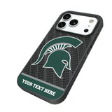 Michigan State University Spartans Personalized EndZone Plus Bump Phone Case for Apple iPhone